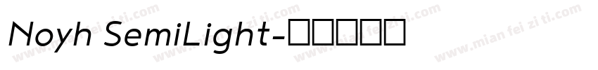 Noyh SemiLight字体转换